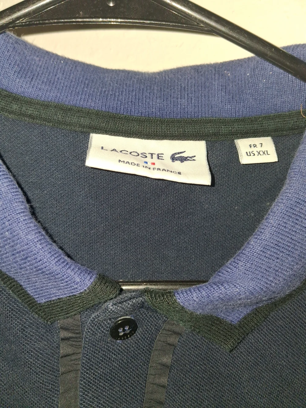 Lacoste Men's Dark Navy Polo with Blue Trim